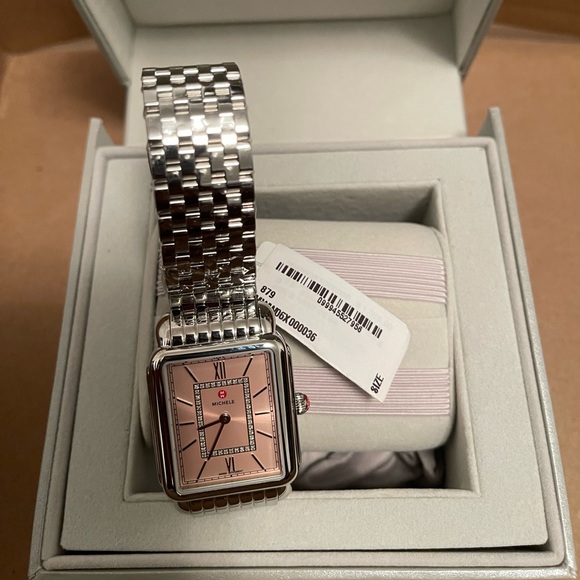 MICHELE Women's Deco I Diamond
Bracelet Watch, 20mm x 43mm - 0.11
ctw BRAND NEW - Picture 2 of 5